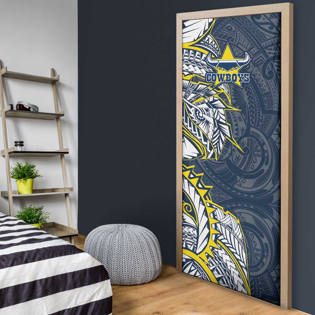 North Queensland Cowboys Door Cover Polynesian Tribal Tattoo Pacific Sport Art