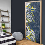 North Queensland Cowboys Door Cover Polynesian Tribal Tattoo Pacific Sport Art