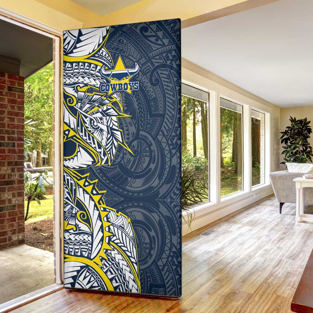 North Queensland Cowboys Door Cover Polynesian Tribal Tattoo Pacific Sport Art