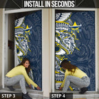 North Queensland Cowboys Door Cover Polynesian Tribal Tattoo Pacific Sport Art