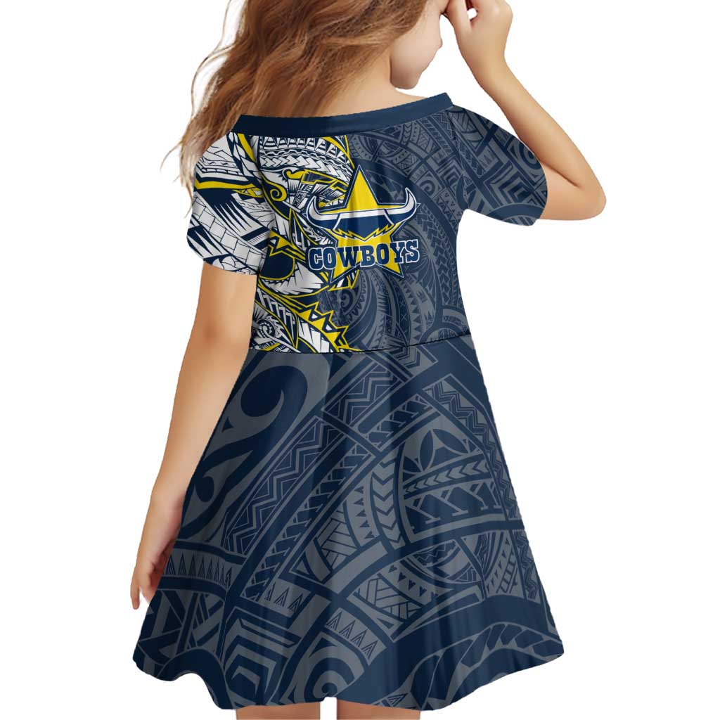 North Queensland Cowboys Family Matching Puletasi and Hawaiian Shirt Polynesian Tribal Tattoo Pacific Sport Art
