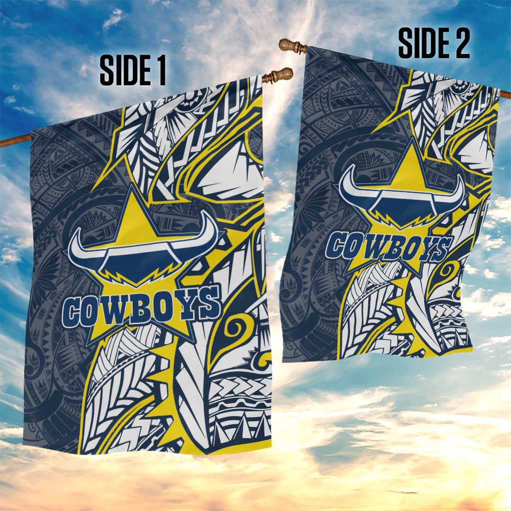 North Queensland Cowboys Garden Flag Polynesian Tribal Tattoo Pacific Sport Art