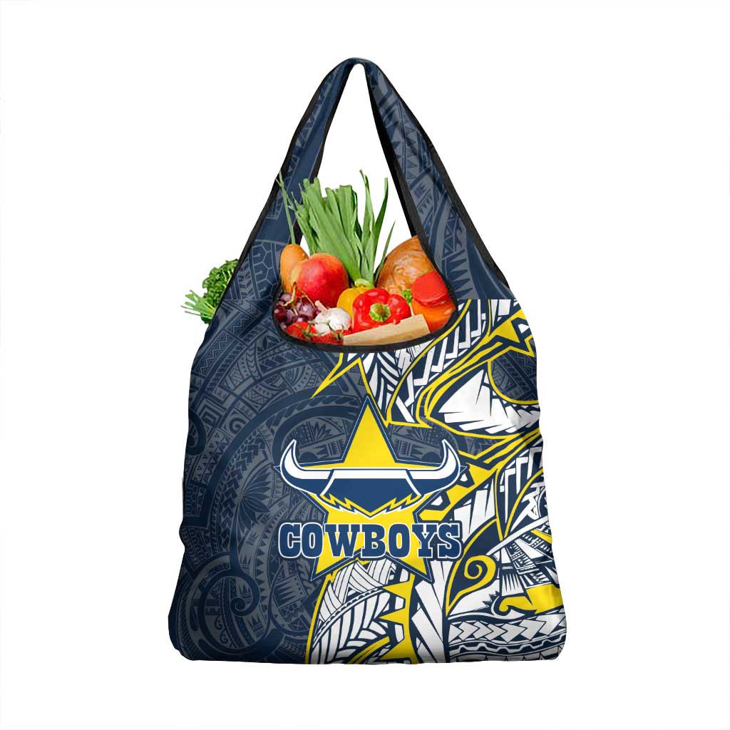 North Queensland Cowboys Grocery Bag Polynesian Tribal Tattoo Pacific Sport Art