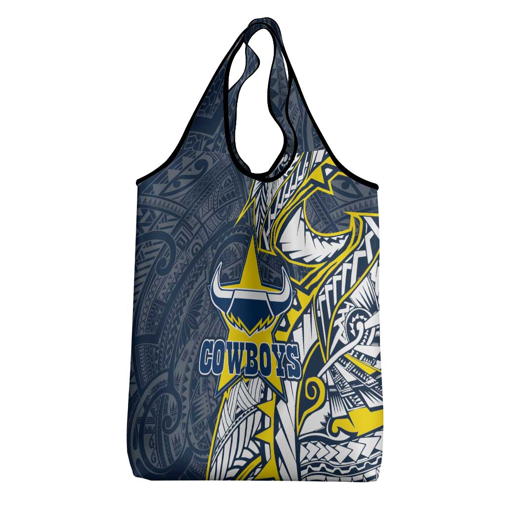 North Queensland Cowboys Grocery Bag Polynesian Tribal Tattoo Pacific Sport Art