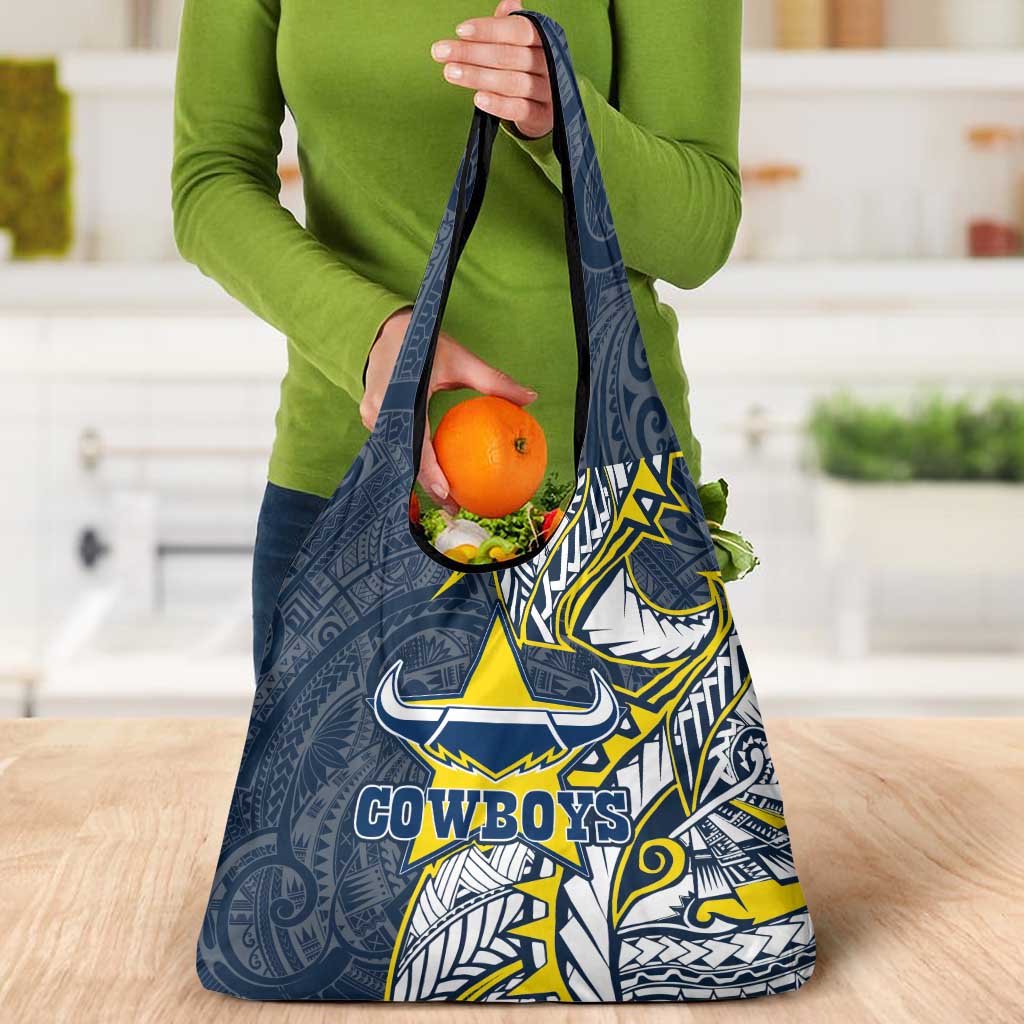 North Queensland Cowboys Grocery Bag Polynesian Tribal Tattoo Pacific Sport Art
