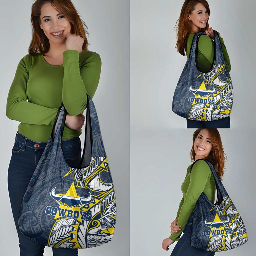 North Queensland Cowboys Grocery Bag Polynesian Tribal Tattoo Pacific Sport Art