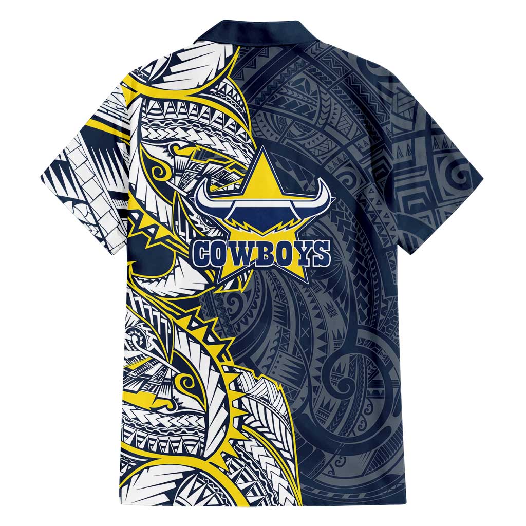 North Queensland Cowboys Hawaiian Shirt Polynesian Tribal Tattoo Pacific Sport Art