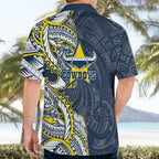 North Queensland Cowboys Hawaiian Shirt Polynesian Tribal Tattoo Pacific Sport Art