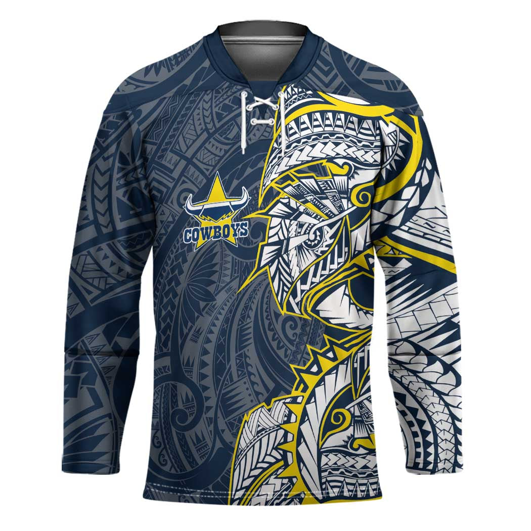 North Queensland Cowboys Hockey Jersey Polynesian Tribal Tattoo Pacific Sport Art