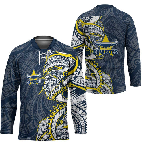 North Queensland Cowboys Hockey Jersey Polynesian Tribal Tattoo Pacific Sport Art