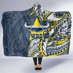 North Queensland Cowboys Hooded Blanket Polynesian Tribal Tattoo Pacific Sport Art