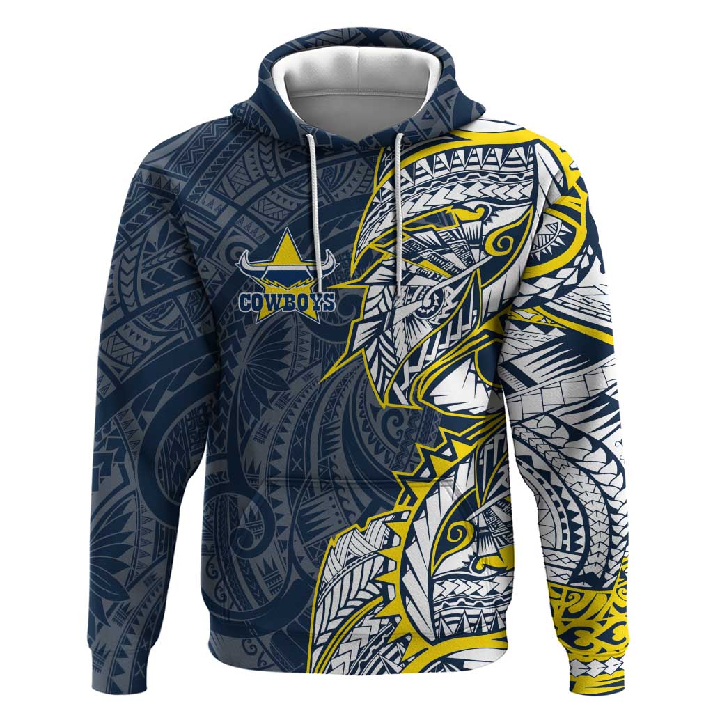 North Queensland Cowboys Hoodie Polynesian Tribal Tattoo Pacific Sport Art