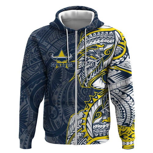 North Queensland Cowboys Hoodie Polynesian Tribal Tattoo Pacific Sport Art