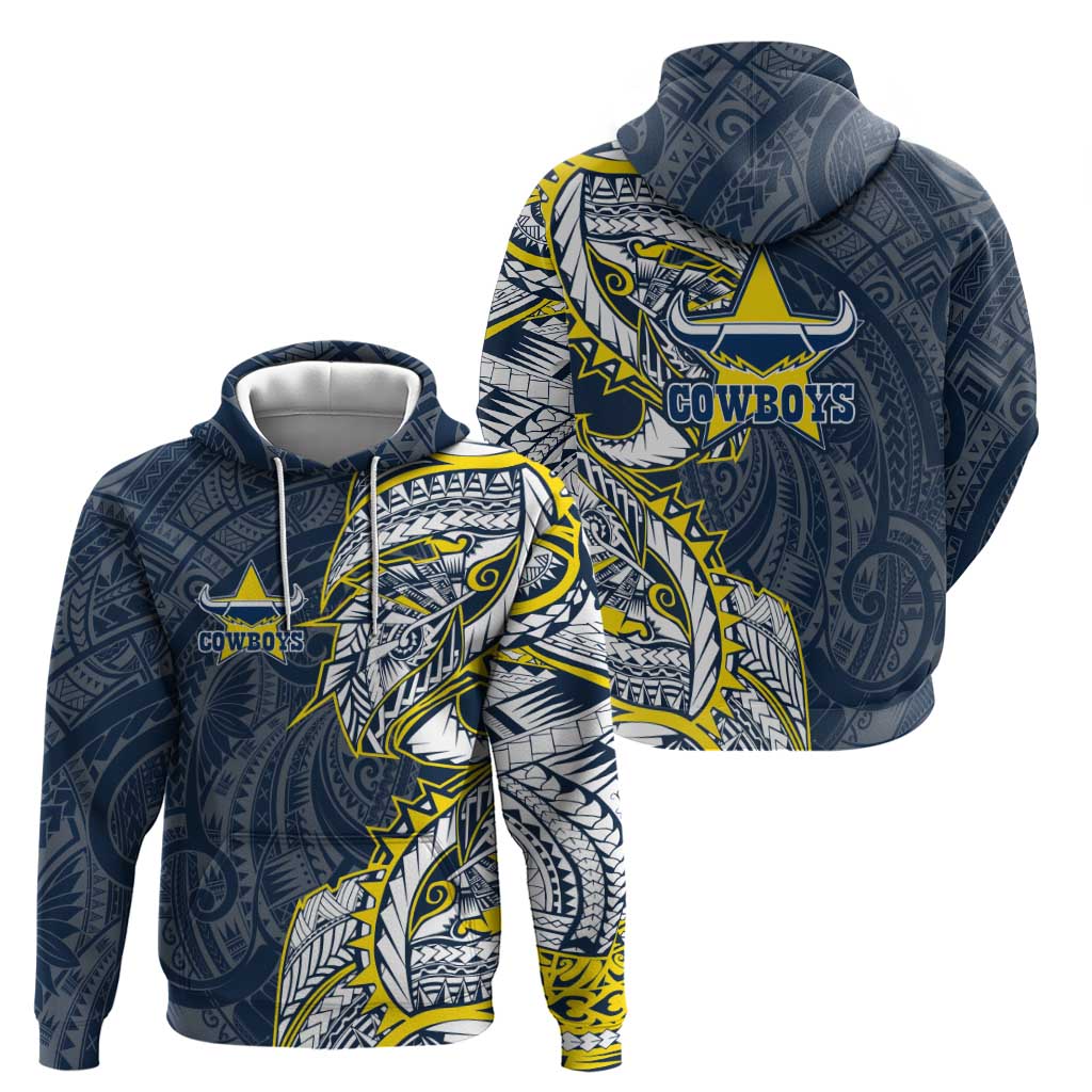North Queensland Cowboys Hoodie Polynesian Tribal Tattoo Pacific Sport Art
