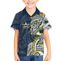 North Queensland Cowboys Kid Hawaiian Shirt Polynesian Tribal Tattoo Pacific Sport Art