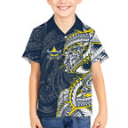North Queensland Cowboys Kid Hawaiian Shirt Polynesian Tribal Tattoo Pacific Sport Art