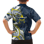 North Queensland Cowboys Kid Hawaiian Shirt Polynesian Tribal Tattoo Pacific Sport Art