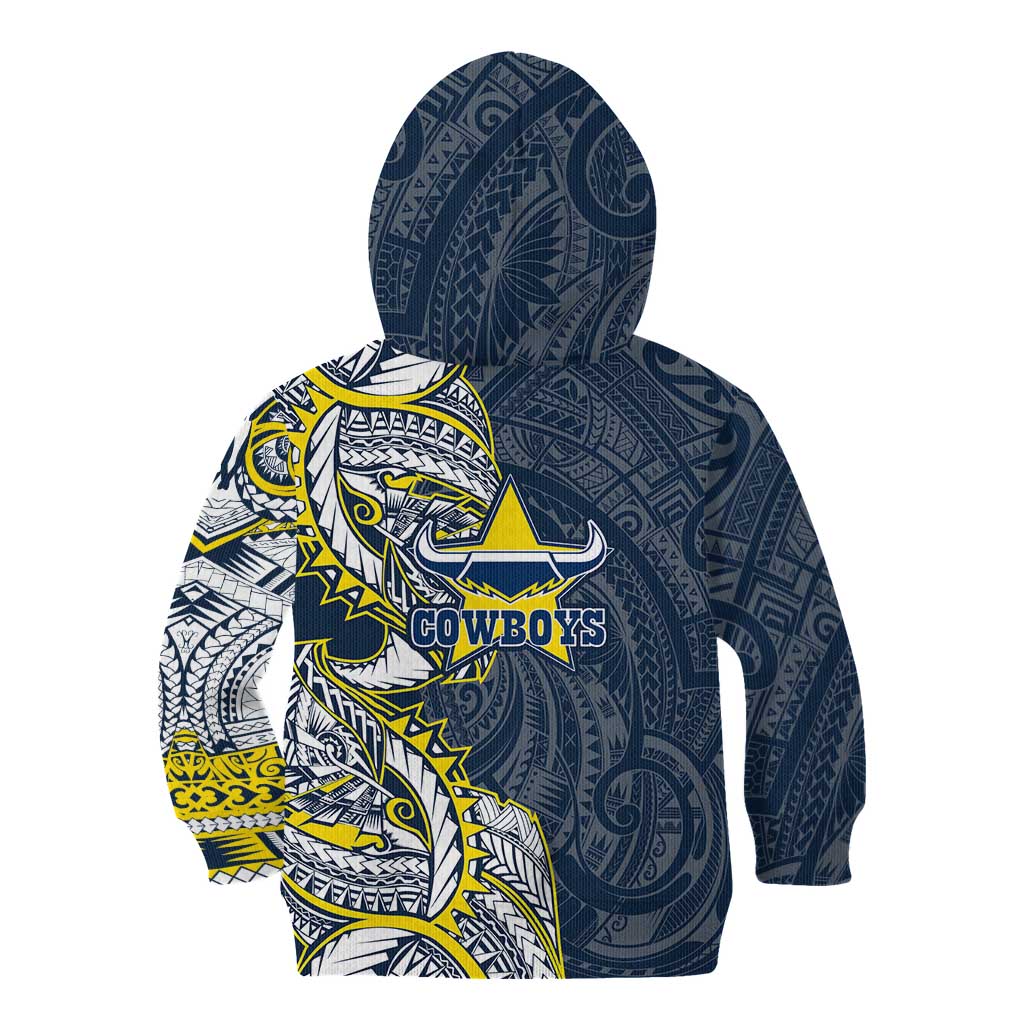 North Queensland Cowboys Kid Hoodie Polynesian Tribal Tattoo Pacific Sport Art