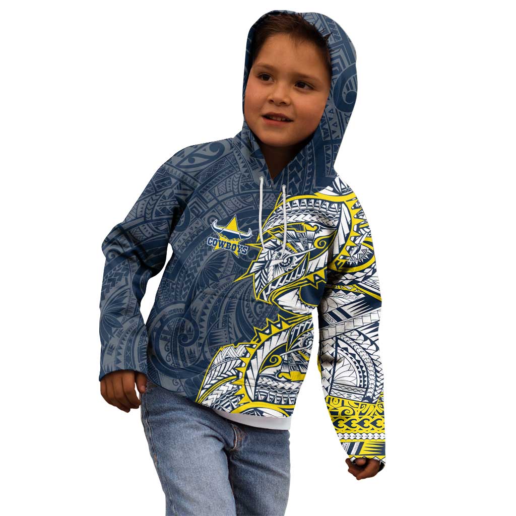 North Queensland Cowboys Kid Hoodie Polynesian Tribal Tattoo Pacific Sport Art