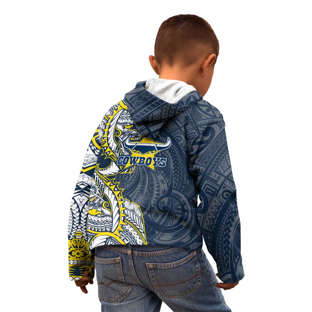 North Queensland Cowboys Kid Hoodie Polynesian Tribal Tattoo Pacific Sport Art