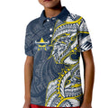 North Queensland Cowboys Kid Polo Shirt Polynesian Tribal Tattoo Pacific Sport Art