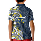 North Queensland Cowboys Kid Polo Shirt Polynesian Tribal Tattoo Pacific Sport Art