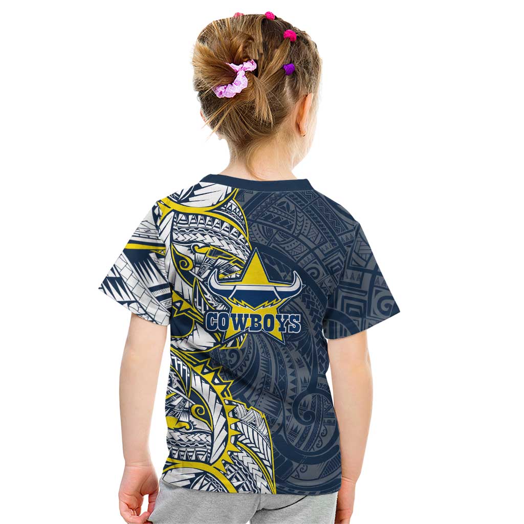 North Queensland Cowboys Kid T Shirt Polynesian Tribal Tattoo Pacific Sport Art