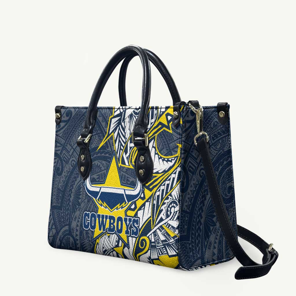 North Queensland Cowboys Leather Bag Polynesian Tribal Tattoo Pacific Sport Art