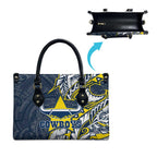 North Queensland Cowboys Leather Bag Polynesian Tribal Tattoo Pacific Sport Art
