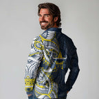 North Queensland Cowboys Long Sleeve Polo Shirt Polynesian Tribal Tattoo Pacific Sport Art