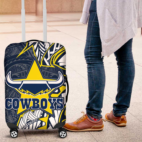 North Queensland Cowboys Luggage Cover Polynesian Tribal Tattoo Pacific Sport Art