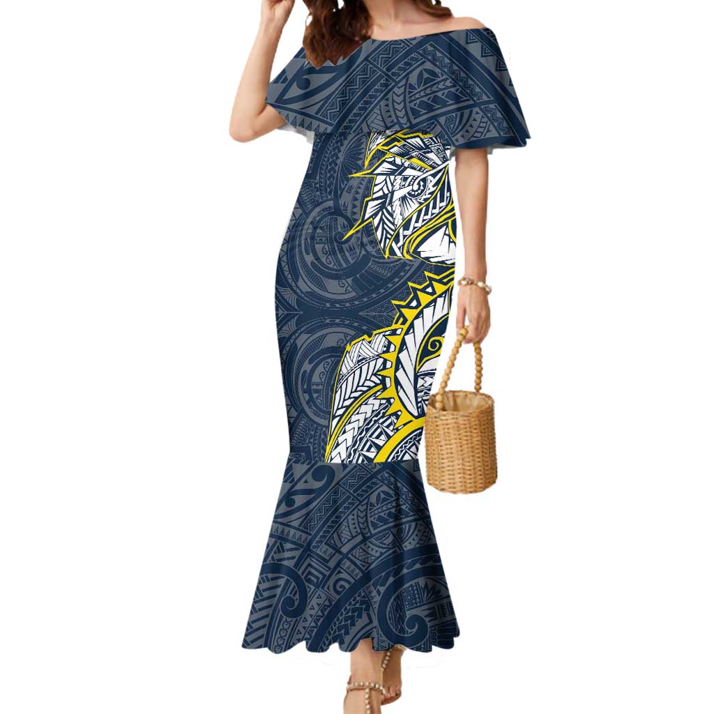 North Queensland Cowboys Mermaid Dress Polynesian Tribal Tattoo Pacific Sport Art