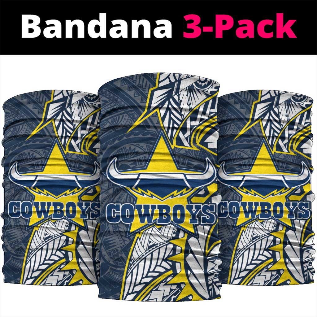 North Queensland Cowboys Neck Gaiter Polynesian Tribal Tattoo Pacific Sport Art