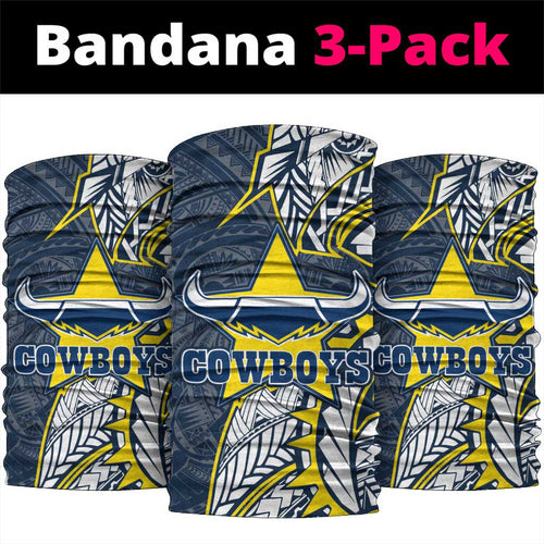 North Queensland Cowboys Neck Gaiter Polynesian Tribal Tattoo Pacific Sport Art