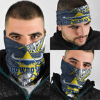 North Queensland Cowboys Neck Gaiter Polynesian Tribal Tattoo Pacific Sport Art