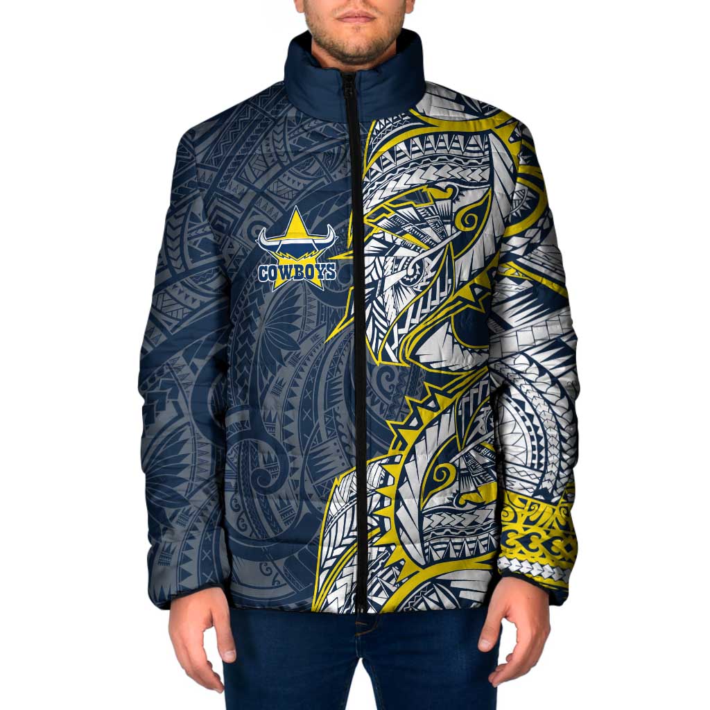 North Queensland Cowboys Padded Jacket Polynesian Tribal Tattoo Pacific Sport Art