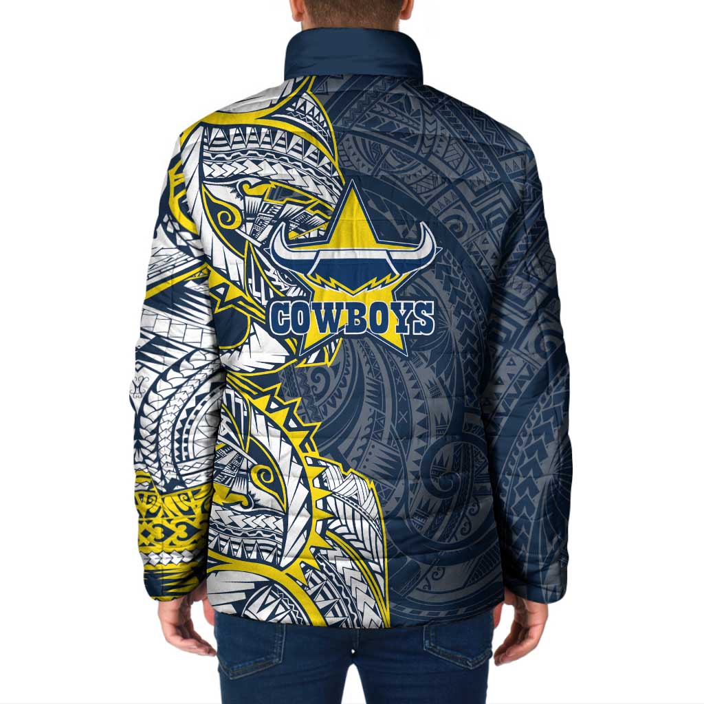 North Queensland Cowboys Padded Jacket Polynesian Tribal Tattoo Pacific Sport Art