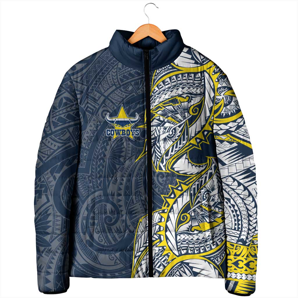 North Queensland Cowboys Padded Jacket Polynesian Tribal Tattoo Pacific Sport Art