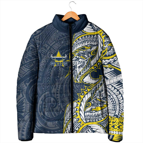 North Queensland Cowboys Padded Jacket Polynesian Tribal Tattoo Pacific Sport Art