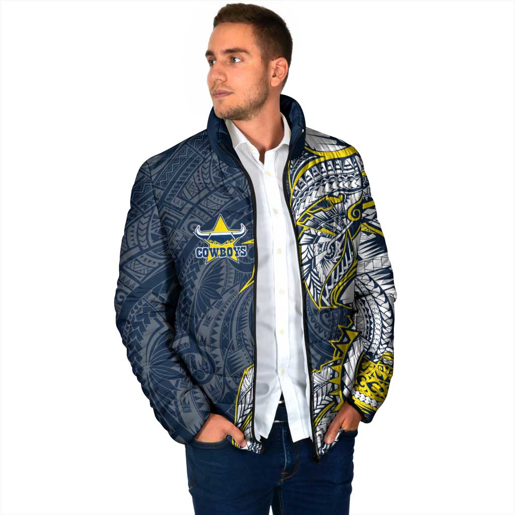North Queensland Cowboys Padded Jacket Polynesian Tribal Tattoo Pacific Sport Art