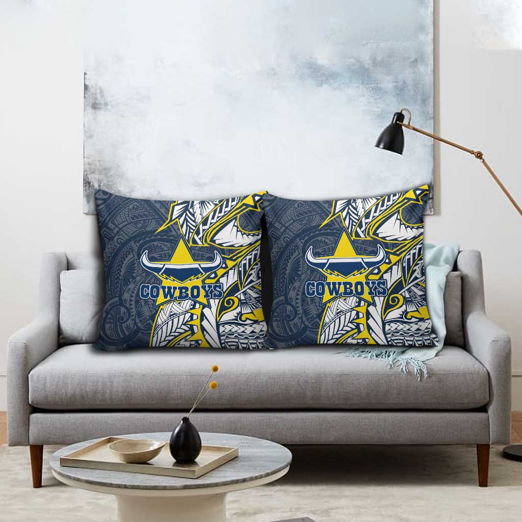 North Queensland Cowboys Pillow Cover Polynesian Tribal Tattoo Pacific Sport Art