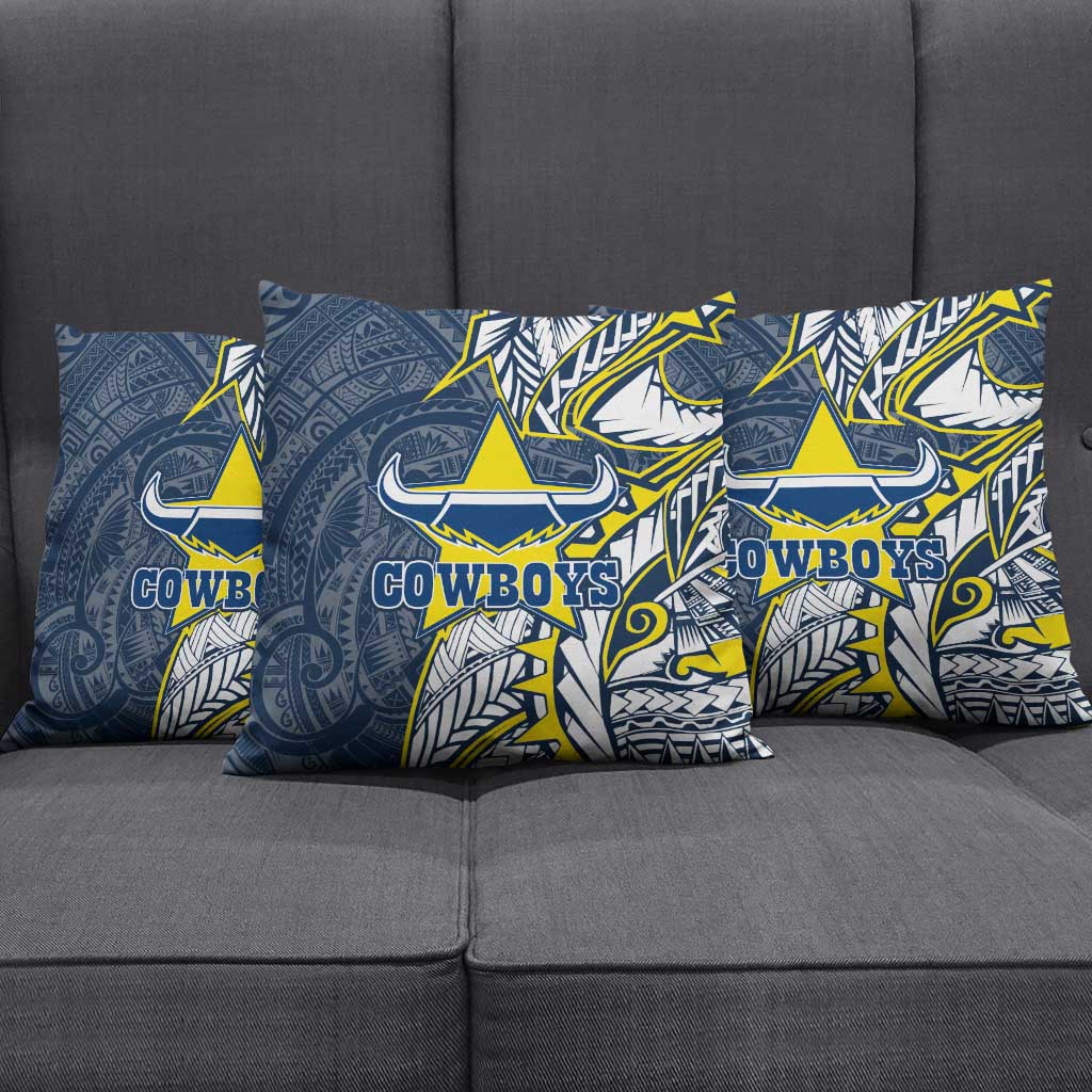 North Queensland Cowboys Pillow Cover Polynesian Tribal Tattoo Pacific Sport Art