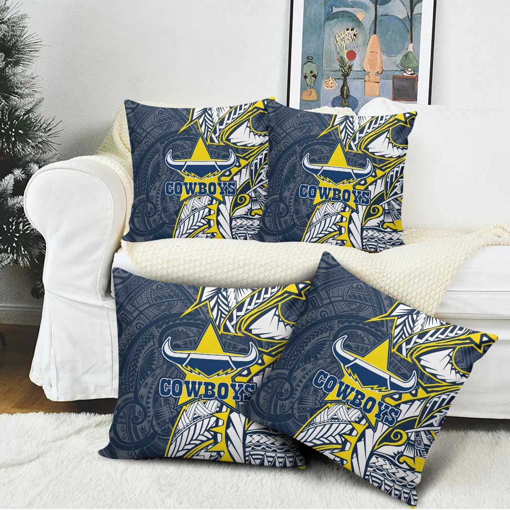 North Queensland Cowboys Pillow Cover Polynesian Tribal Tattoo Pacific Sport Art