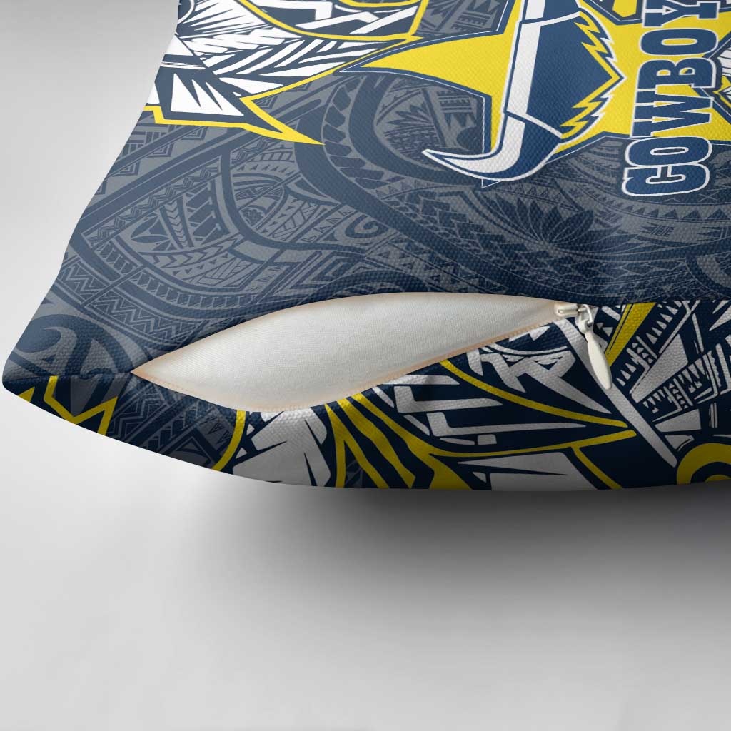 North Queensland Cowboys Pillow Cover Polynesian Tribal Tattoo Pacific Sport Art