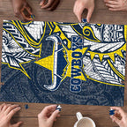 North Queensland Cowboys Puzzle Polynesian Tribal Tattoo Pacific Sport Art