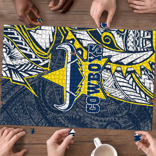 North Queensland Cowboys Puzzle Polynesian Tribal Tattoo Pacific Sport Art