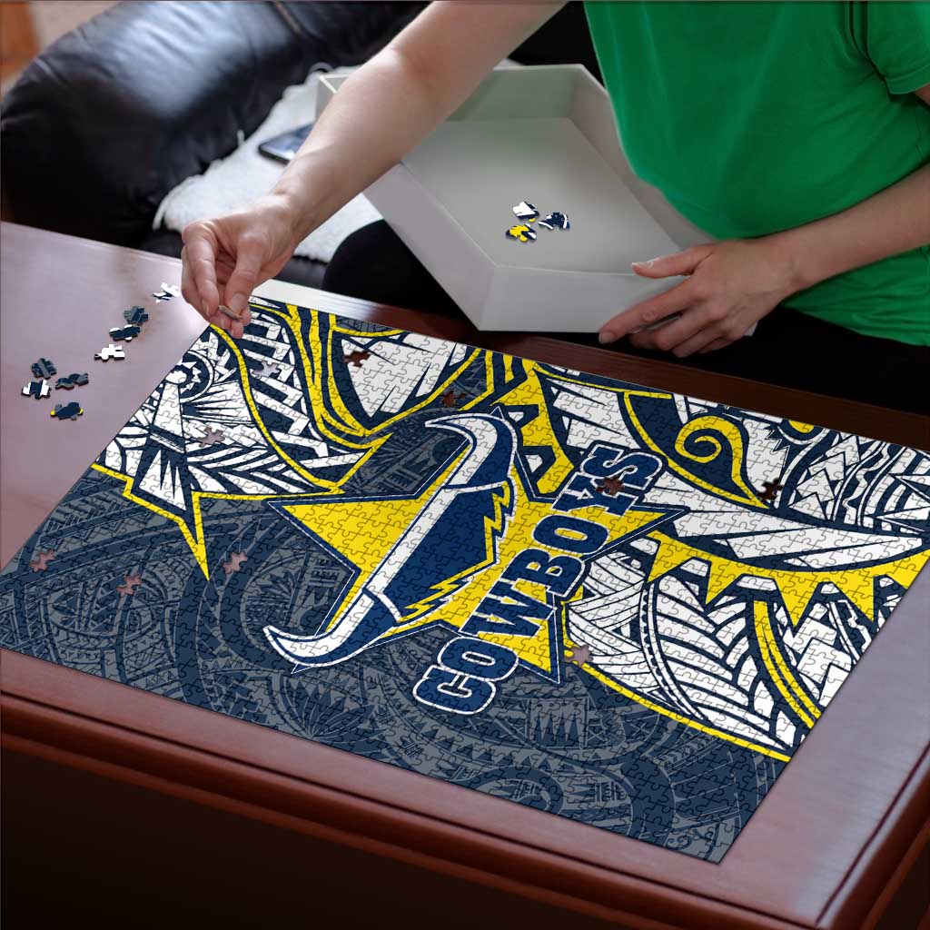 North Queensland Cowboys Puzzle Polynesian Tribal Tattoo Pacific Sport Art