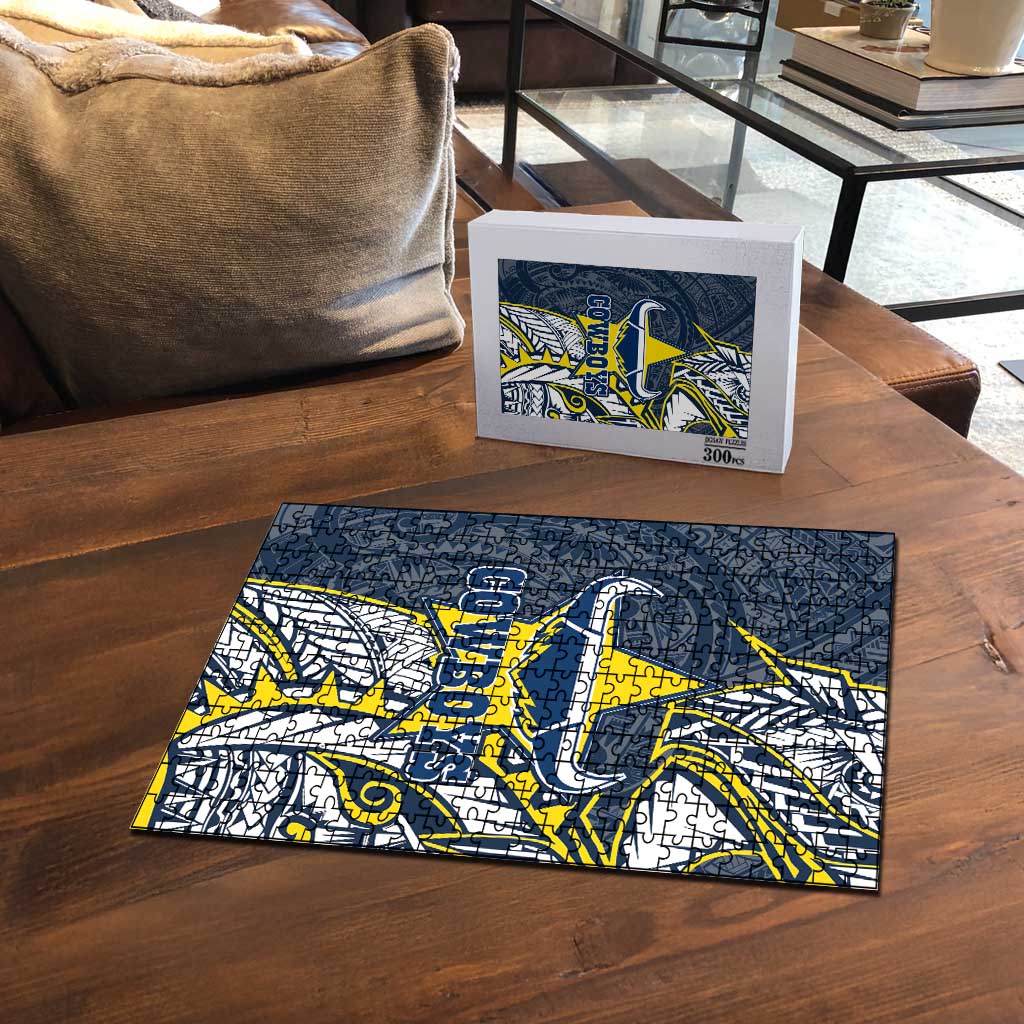 North Queensland Cowboys Puzzle Polynesian Tribal Tattoo Pacific Sport Art