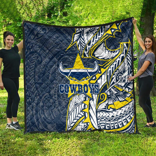 North Queensland Cowboys Quilt Polynesian Tribal Tattoo Pacific Sport Art