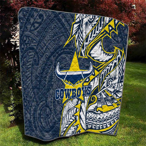 North Queensland Cowboys Quilt Polynesian Tribal Tattoo Pacific Sport Art